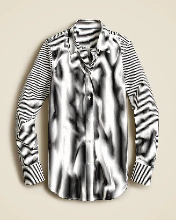 Slim-fit stretch cotton poplin shirt in stripe | J. Crew US