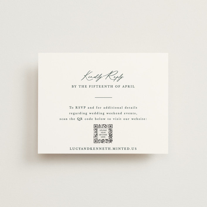 "Mountainview" - Customizable Rsvp Online Enclosure Cards in Gray by Sarah Brown. | Minted