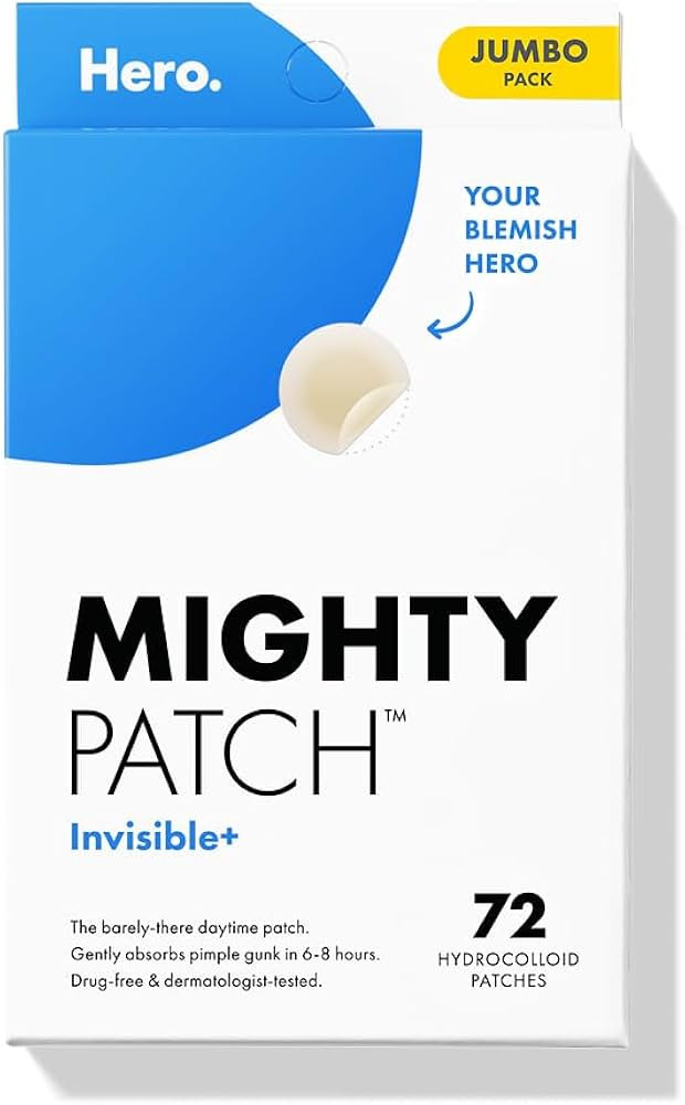 Mighty Patch™ Invisible+ Patch – The Barely-There Daytime Hydrocolloid Acne Pimple Patch for ... | Amazon (US)