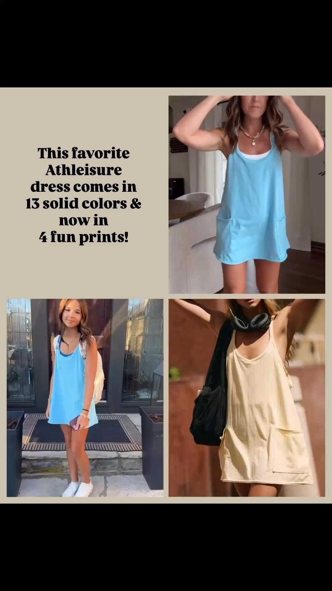 Size xs here. Built in shorts. Such a cute warm weather Athleisure dress. 
4 NEW prints! 

#LTKActive #LTKmomlife #LTKSeasonal