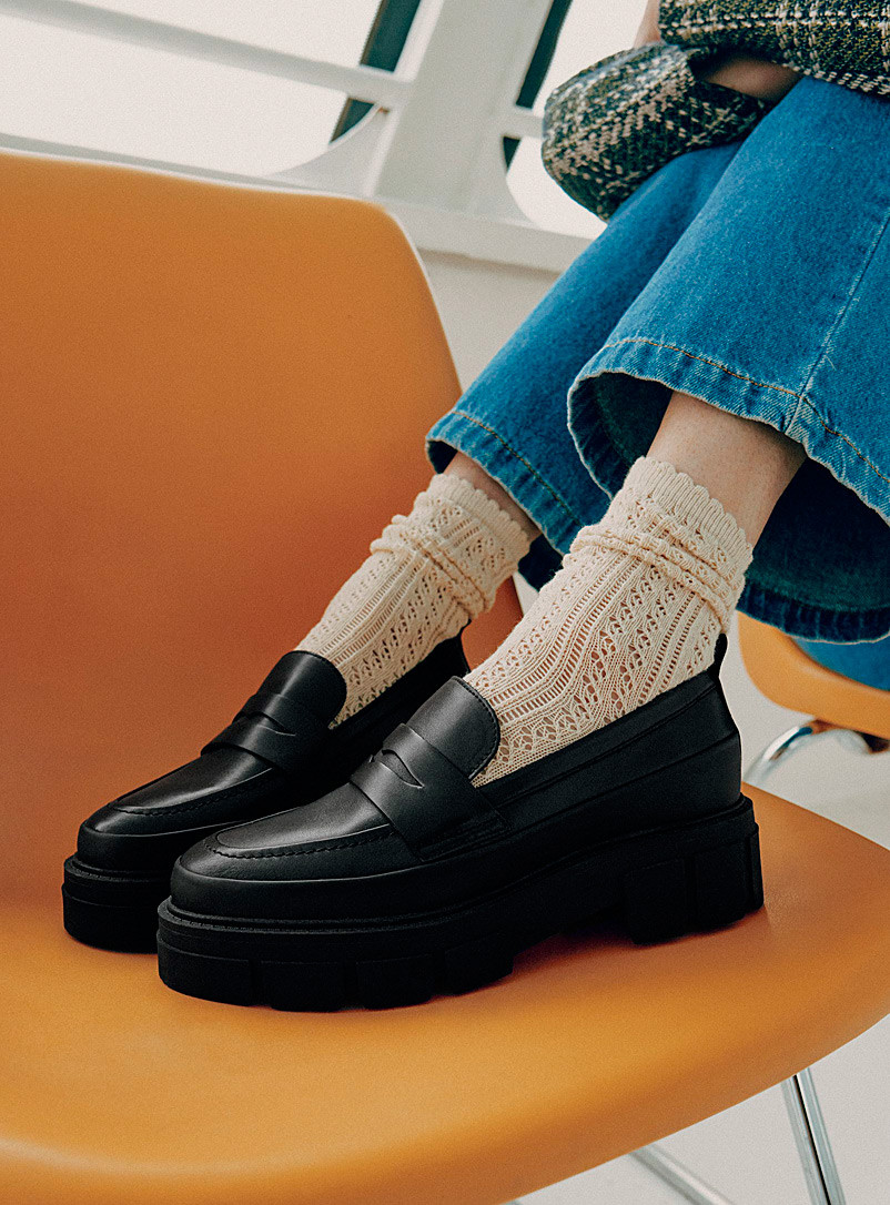 Leather platform penny loafersWomen | Simons