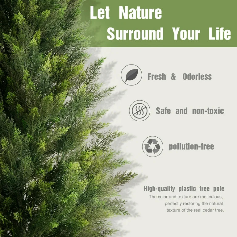 OLIVIVI Artificial Cedar Tree 5FT Tall Faux Silk Plant for Home Office Decor Indoor Outdoor Fake ... | Walmart (US)