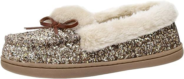 Amazon.com | Cushionaire Women's Sierra Moccasin Slipper +Memory Foam | Slippers | Amazon (US)