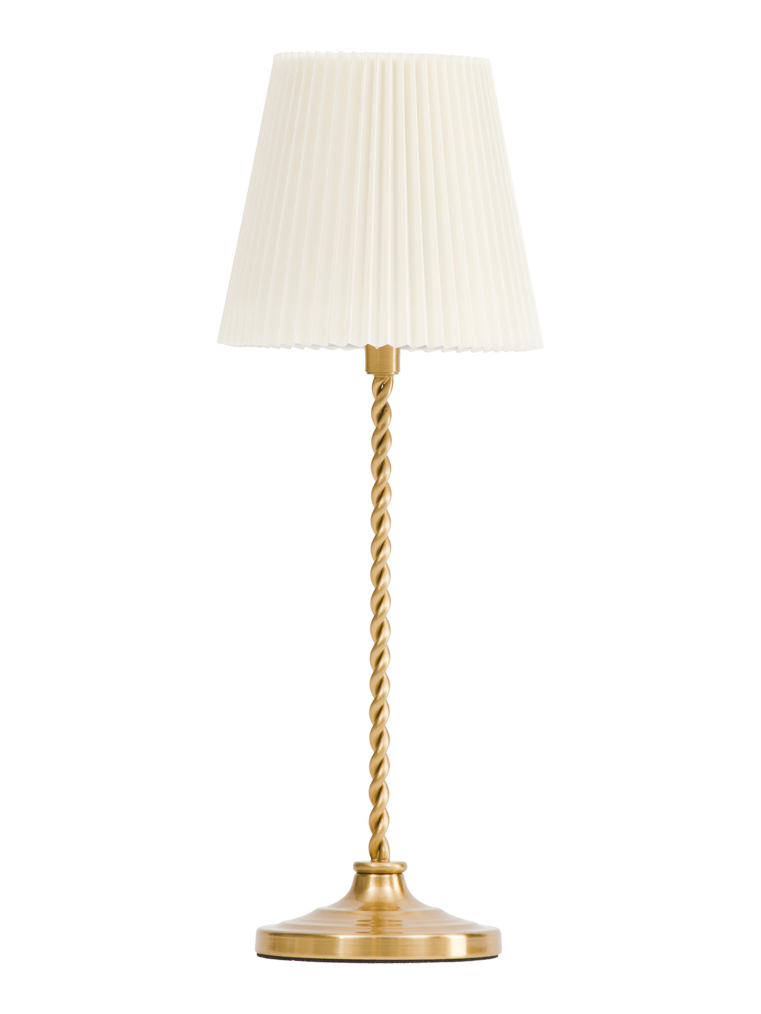 15.75in Rechargeable Fluted Lamp With Twisted Base | TJ Maxx