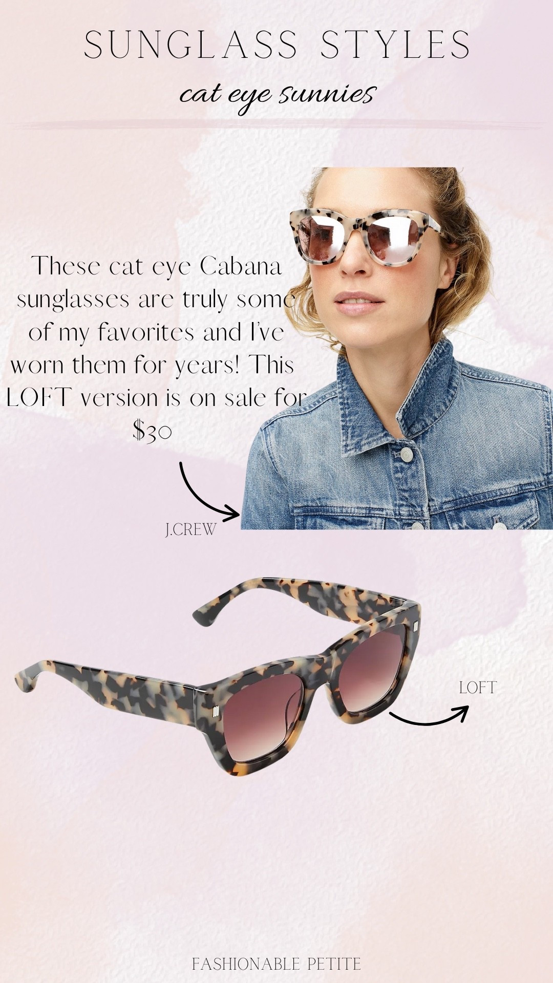 Cateye sunglasses that I love from J.Crew and a similar version under $30!

Sunglasses, cat eye sunglasses, cabana sunglasses, accessories 

#LTKFindsUnder50 #LTKSaleAlert