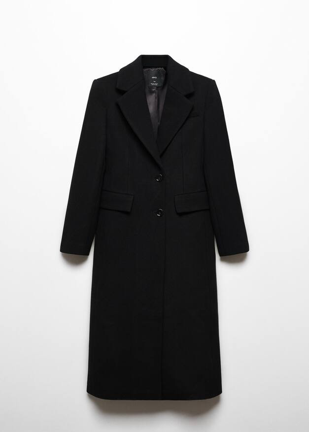 Double-breasted wool coat -  Women | Mango United Kingdom | MANGO (UK)