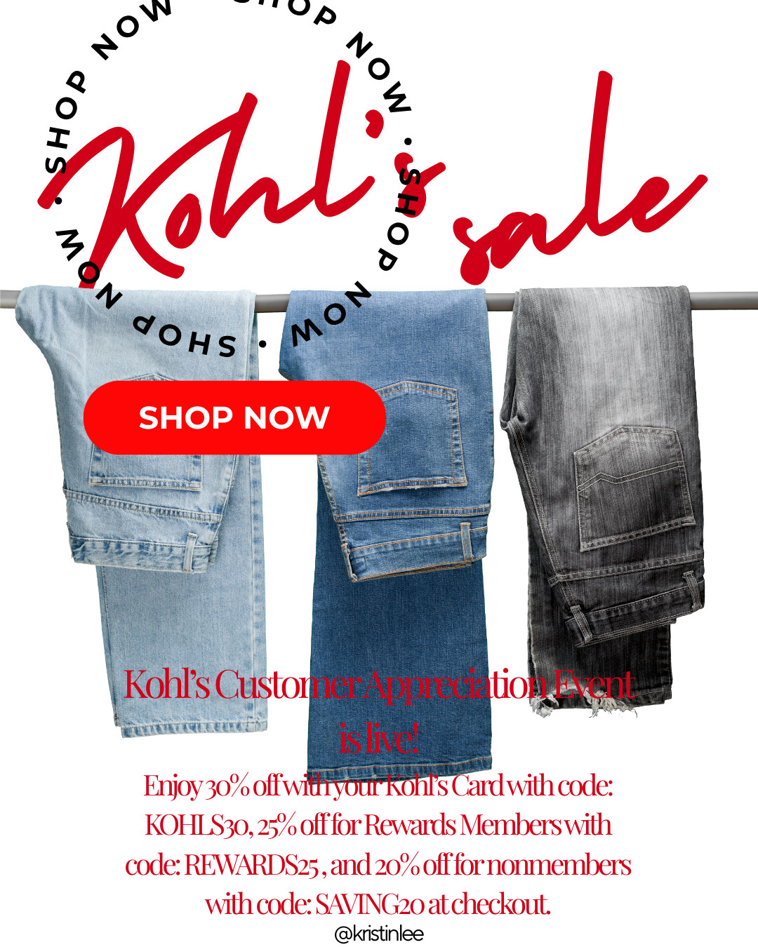 Get ready for some big sales at Kohl's!!  Check it out before it ends!!  Happy shopping folks!! :) 

 #LTKGiftGuide #LTKHoliday #LTKSaleAlert