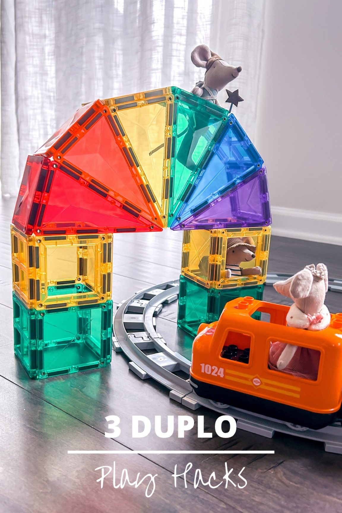 📌Here are 3 Duplo/Magnetic Tiles play hacks you wish you knew sooner! 

1️⃣ Use Duplos in place of small rectangles. 
2️⃣ Duplo tracks fits between magnetic tiles. 
3️⃣ Use Duplo baseplates to stabilize builds. 

#LTKparties #LTKfamily #LTKkids