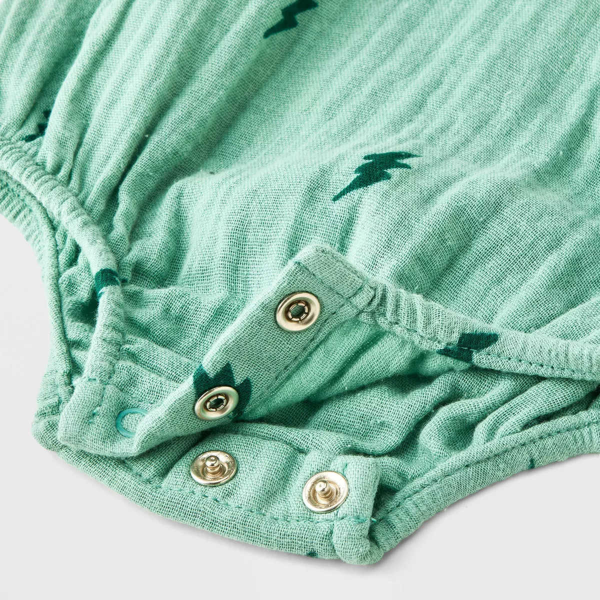 Baby Boys' Lightning Bolt Gauze Romper - Cat & Jack™ Blue 24M | Target