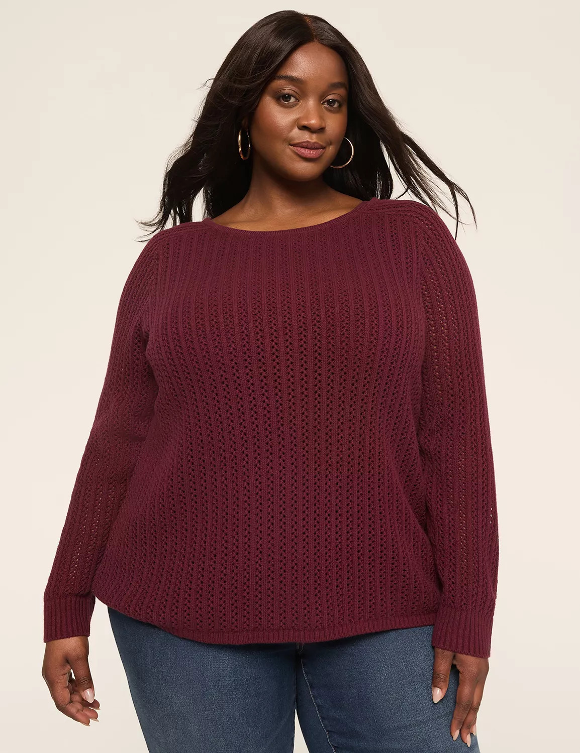 Relaxed Boatneck Sweater | Lane Bryant (US)