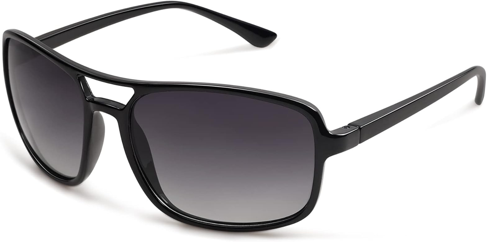 SOJOS Polarized Wrap Around Aviator Sunglasses for Women Men Retro Rectangle UV400 Womens Vintang... | Amazon (US)