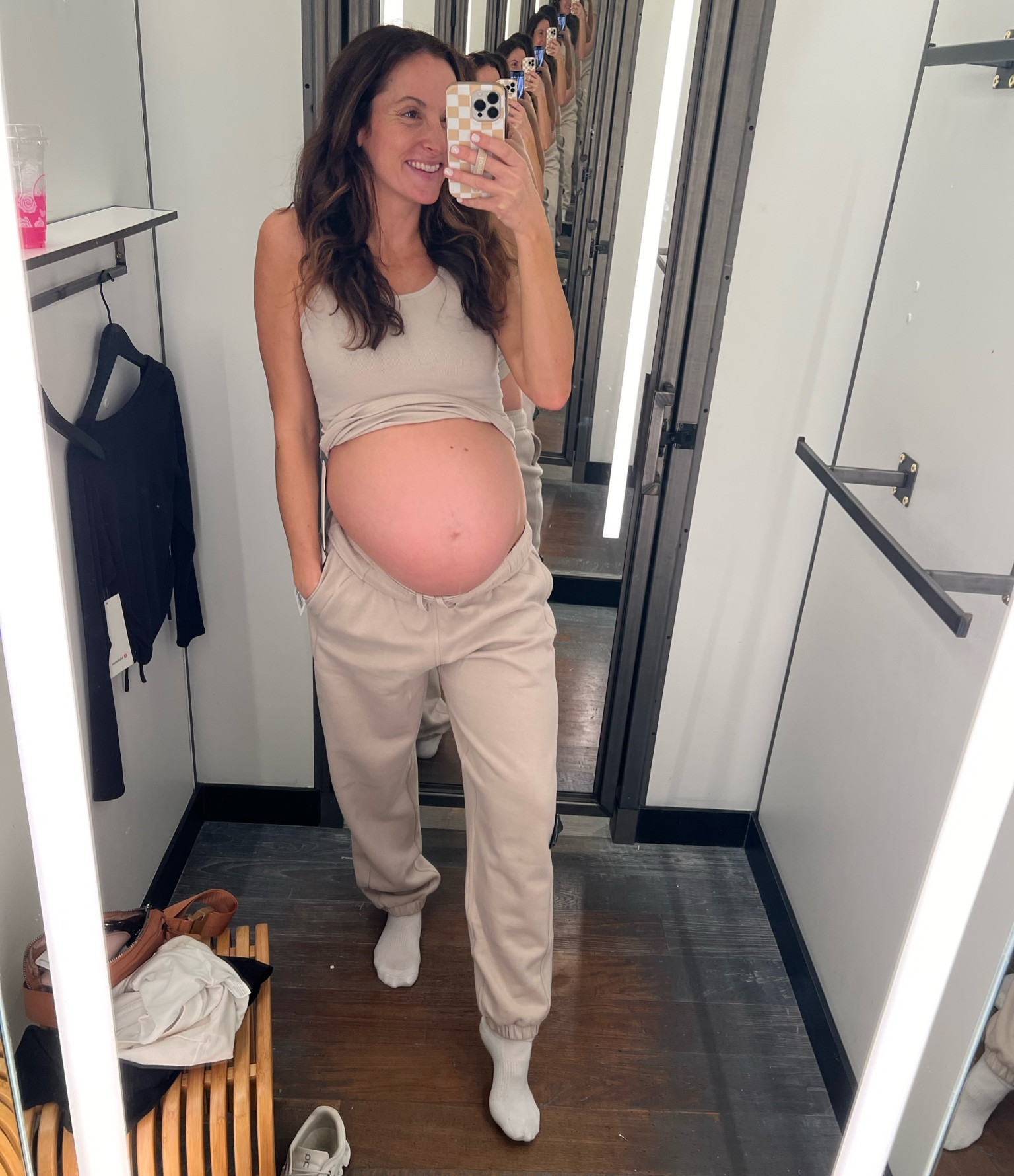 Comfy pregnancy/postpartum fit 👏🏼 love this new Mojave color 😍 I will be living in this postpartum with little babe! 

#LTKfitness #LTKbump