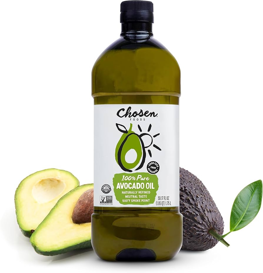 Chosen Foods 100% Pure Avocado Oil for Cooking - Made With Good Fats from Avocados, Naturally Ref... | Amazon (US)