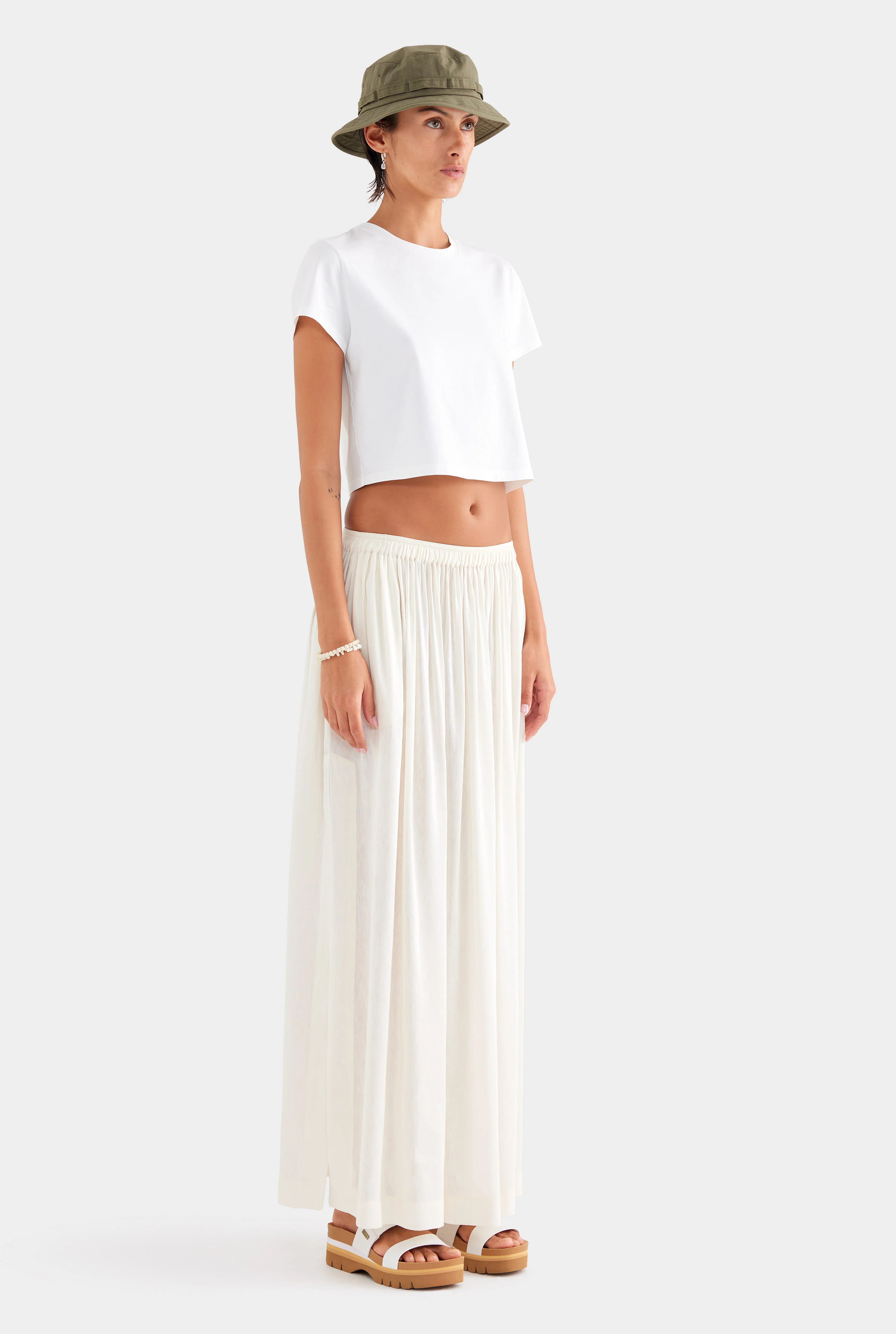Venroy - Womens Silk Linen Maxi Skirt | Venroy AU