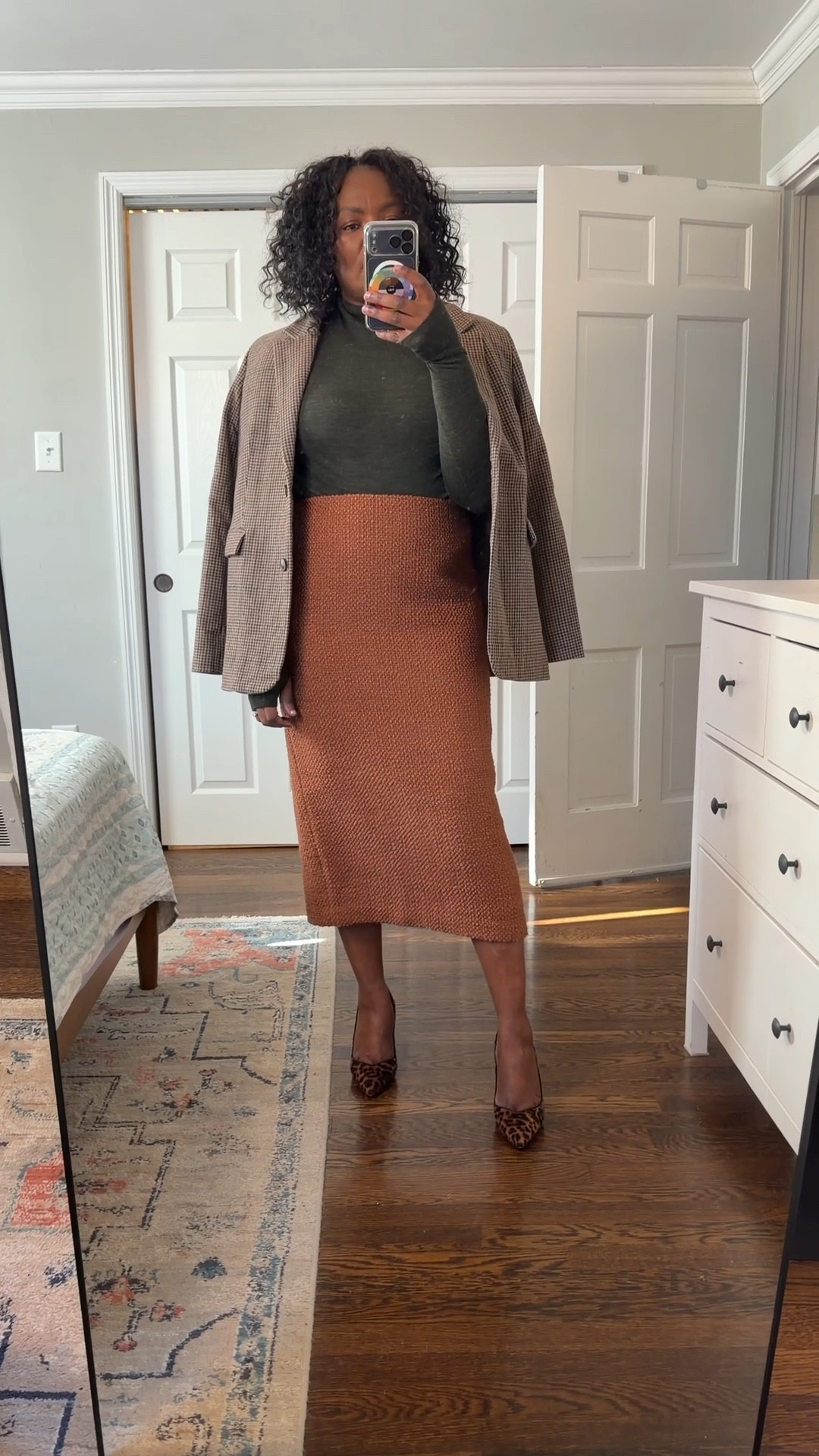 Back in stock for a reason.
This skirt is one of those pieces that does all the heavy lifting—office-ready with a blazer and heels, effortless with a tee and flats, and just as good dressed down for weekends. The texture, the length, the fit… it’s one of those rare finds you’ll reach for year-round.
If you missed it the first time, now’s your chance. 🤎
You could also rotate in a slightly more sales-forward option:
This skirt sold out once and I’m not surprised.
Easy to dress up for work, easy to dress down for real life. I’ve styled it with blazers, knits, and sneakers—and it works every time. It’s officially back in stock and worth grabbing before it’s gone again  

#LTKWorkwear #LTKOver40 #LTKMidsize