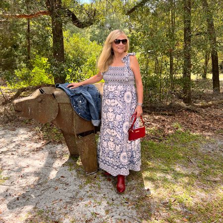 For Fall 2023, That beachy print dress suddenly has a southwestern vibe when paired with cowgirl booties and a bright leather bag!

#LTKstyletip #LTKshoecrush #LTKSeasonal