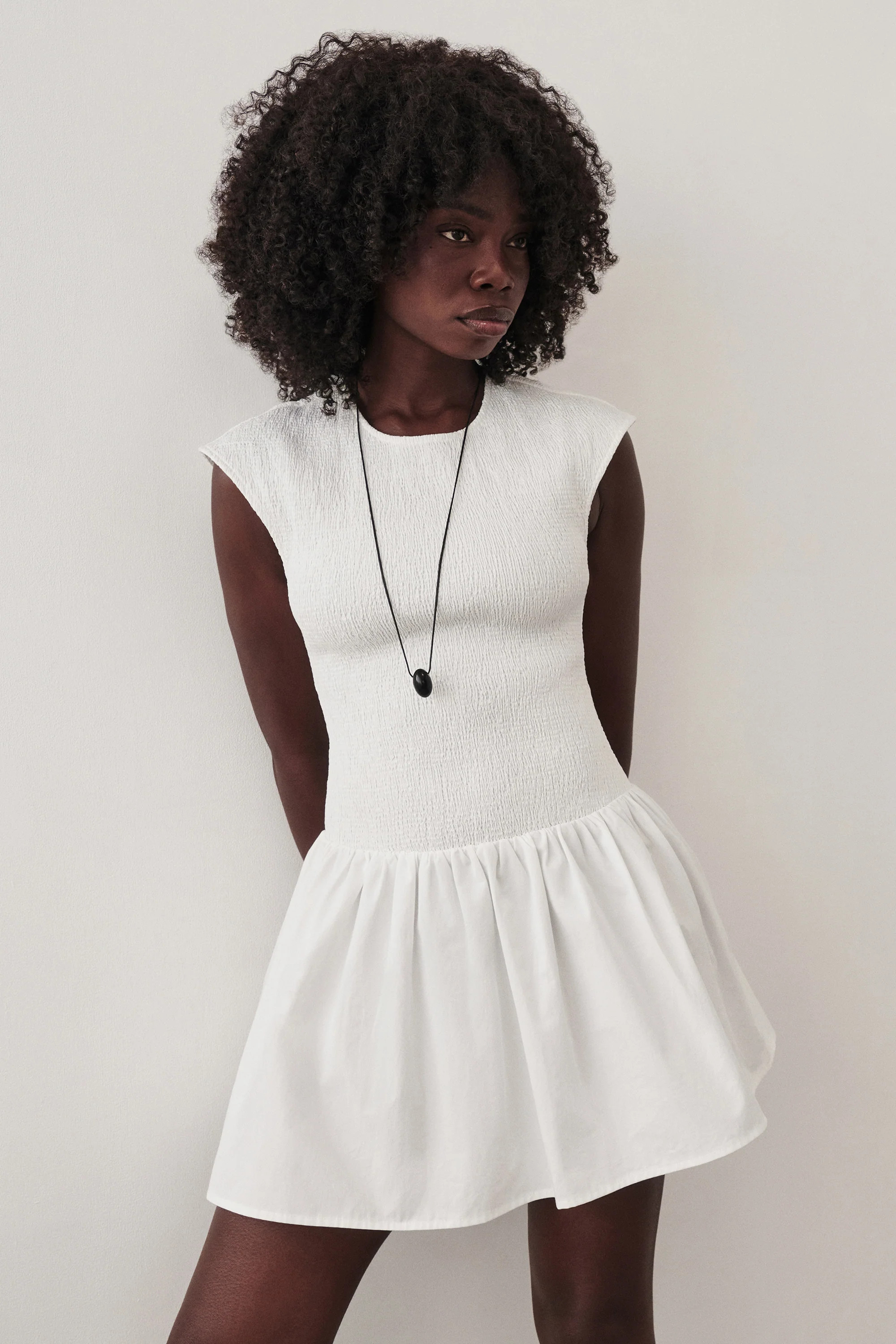 RUBI WHITE POPLIN MINI DRESS | DISSH