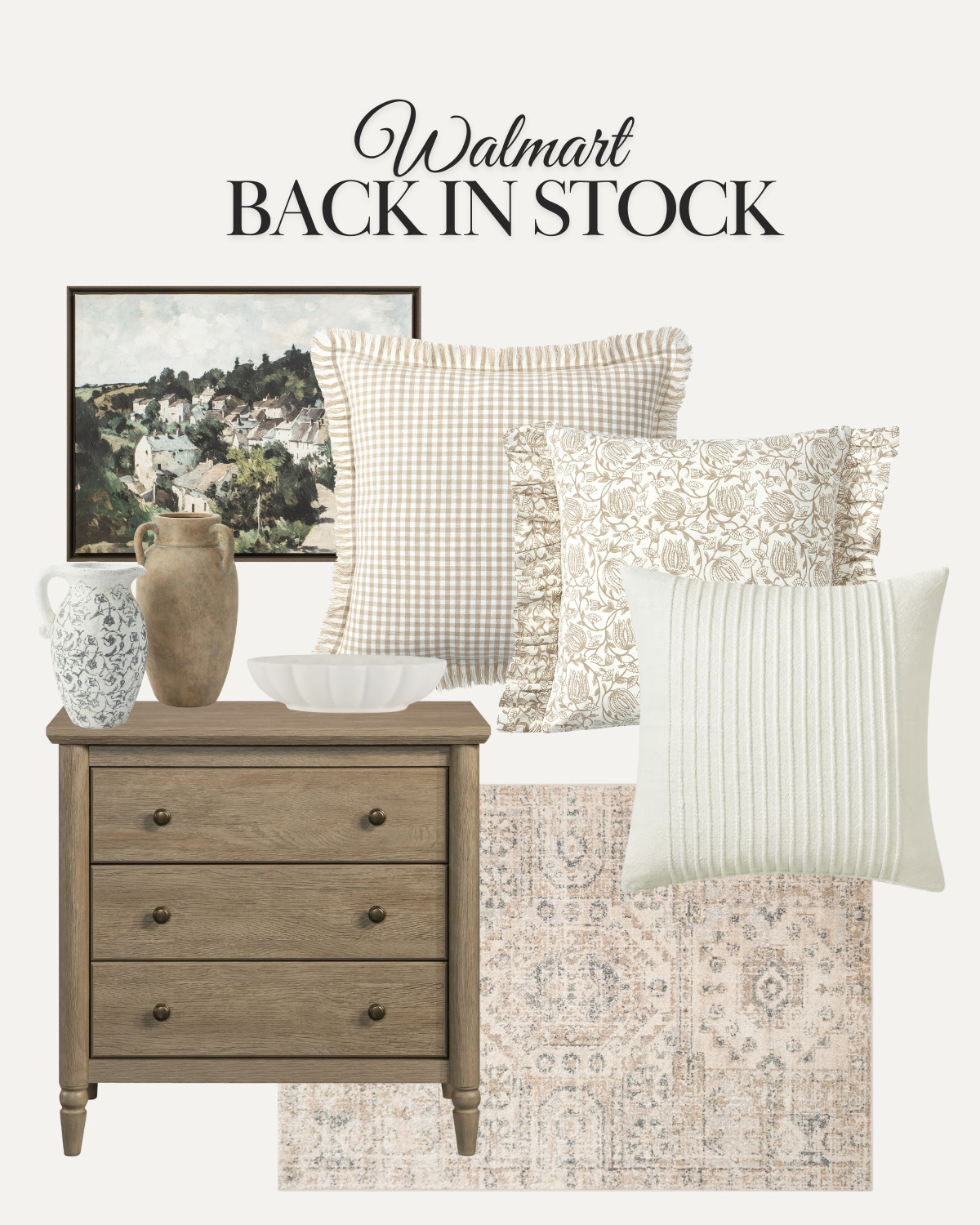 Walmart My Texas House pillow covers and nightstands are back in stock! 🫶 

 #LTKU #LTKHome #LTKStyleTip