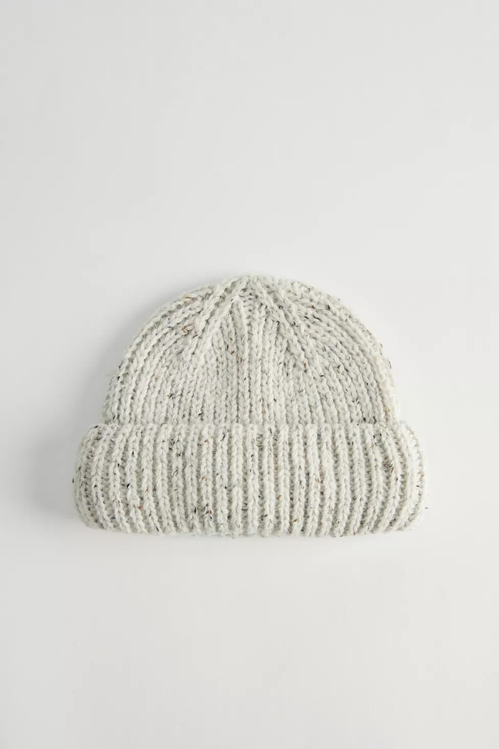 Marled Wool Short Roll Ribbed Knit Beanie | Urban Outfitters (US and RoW)