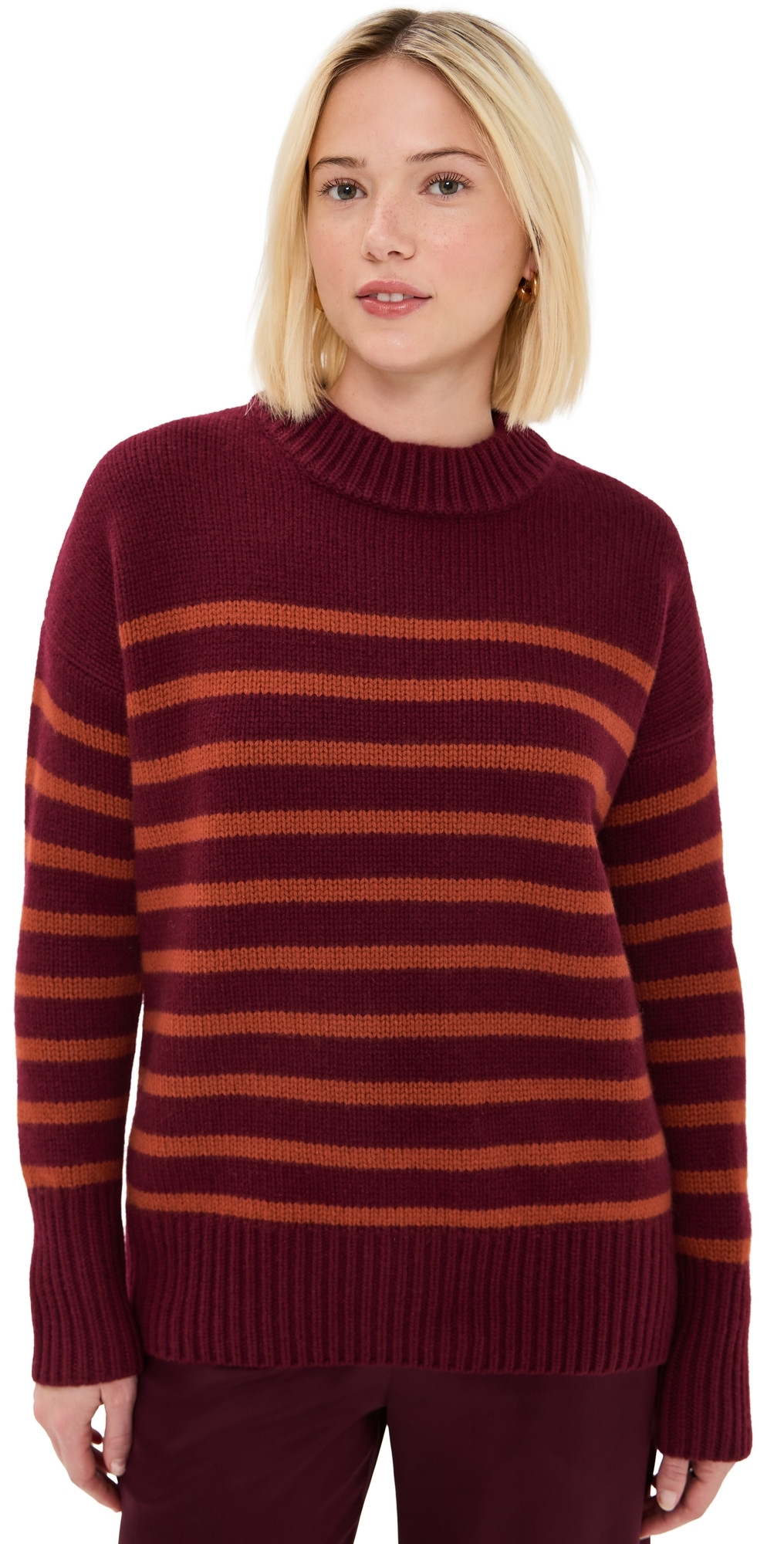 La Ligne Marin Sweater Burgundy/Rust XS | Shopbop