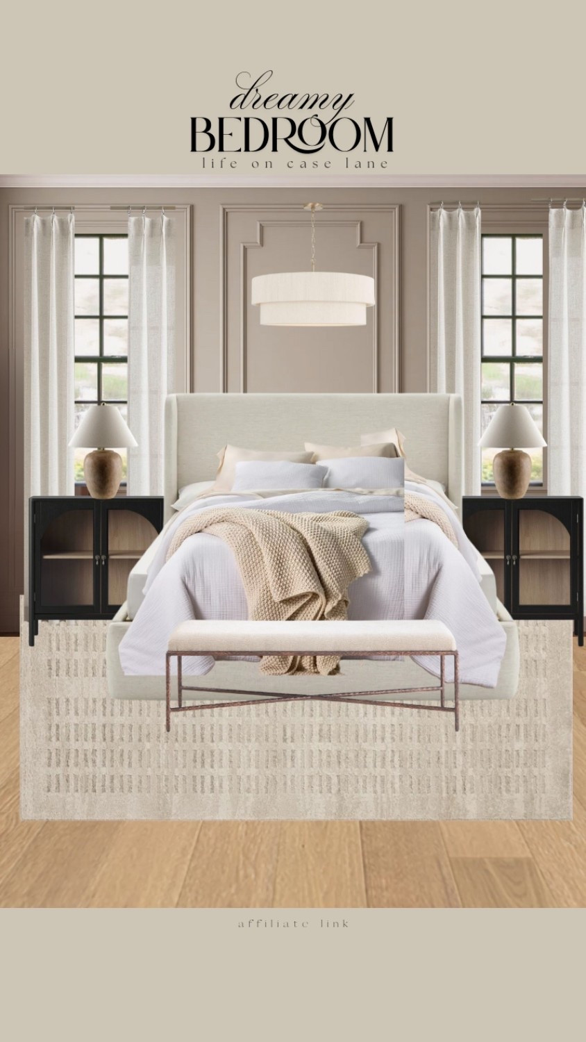 Primary bedroom furniture, master bedroom, guest bedroom, traditional bedroom, transitional bedroom, nightstand, upholstered bed, area rug, bedroom bench, bedroom chandelier, lamp, bedroom lamp, neutral bedroom, curtains, neutral curtains, triple pleat pinch curtains, affordable furniture, good quality furniture, wayfair, Loloi,  green bedroom, end of bed bench, neutral rug, son bedroom, boy bedroom, male bedroom, man bedroom, ceiling fan, throw pillow, lumbar pillow, affordable furniture, target furniture, viral furniture, bedroom chandelier, master bedroom, bedroom inspiration

#LTKStyleTip #LTKHome #LTKOver40