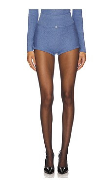 fleur du mal Knit Micro Shorts in Charcoal Blue from Revolve.com | Revolve Clothing (Global)