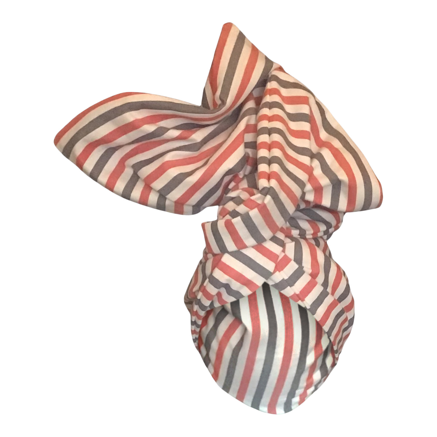Twisturban Turban In Red White & Black Stripe | Wolf & Badger
