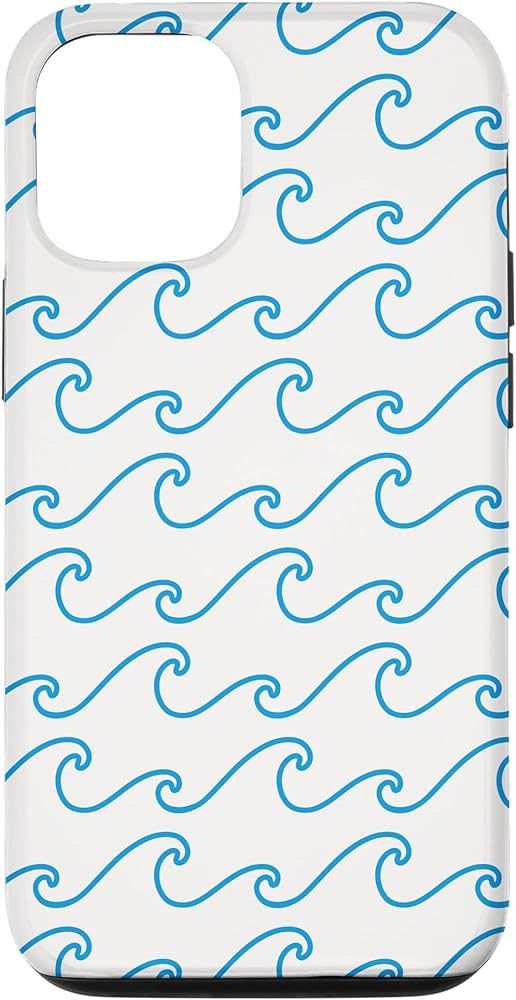 iPhone 14 Pro Ocean Wave Simple Beach Pattern Design Vacation Cruise Case | Amazon (US)