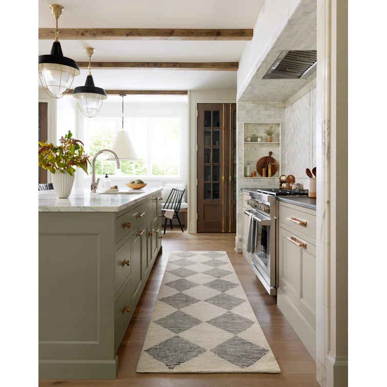Francis Hand Hooked Wool Geometric Rug | Wayfair North America
