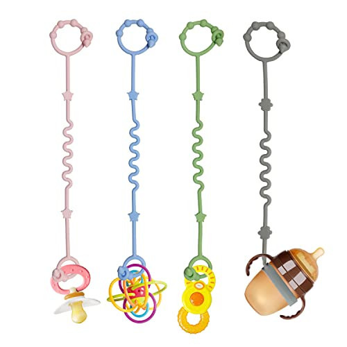 Toy Straps for Baby,RTMOK Silicone Setpacifier Clip,Applies to Car Seat Toy,Teether Toy,High Chair,Stroller Accessories,Baby Toy Clips,Cribs,Rocking Chair | Amazon (US)