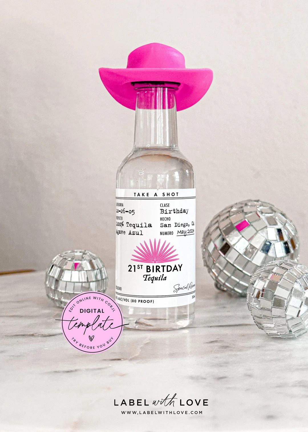 Printable Casamigos Birthday Template, DIY 30th Tequila Labels, Instant Download 21st Birthday La... | Etsy (US)