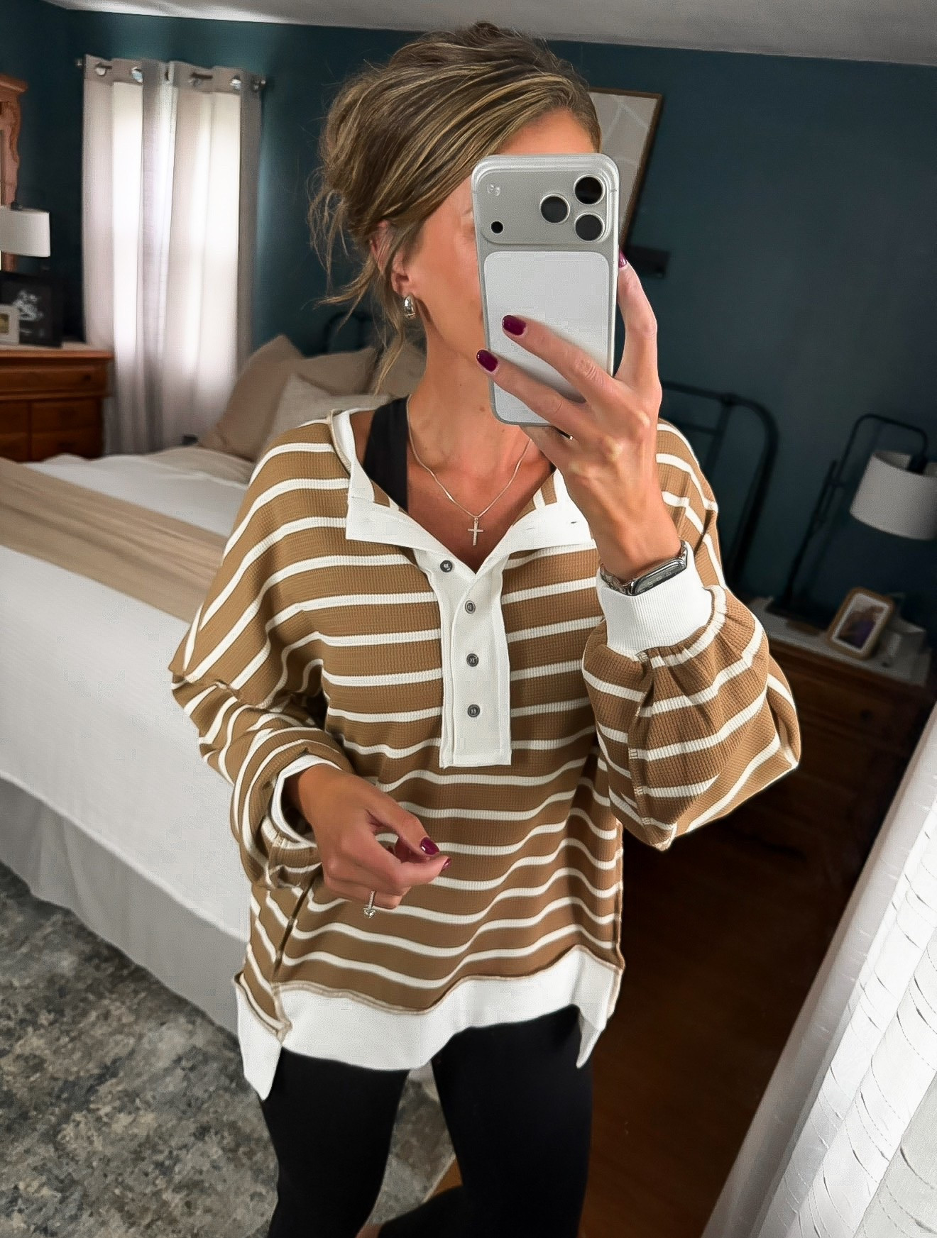Lightweight pullover from Amazon. Love the loose oversized fit. Wearing small