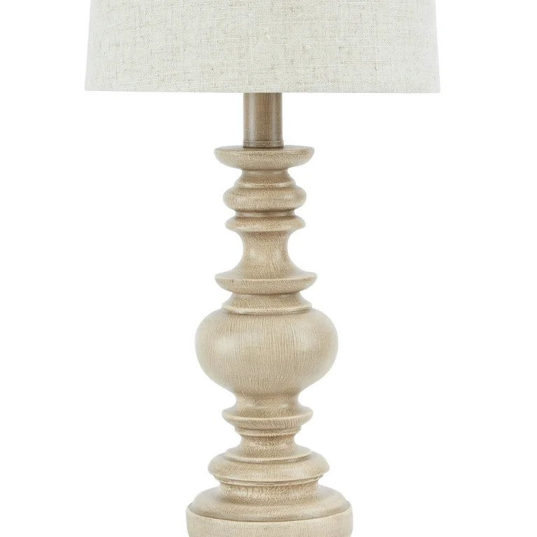 Mainstays Washed Wood Finished Lamp Base with LED BULB included | Walmart (US)
