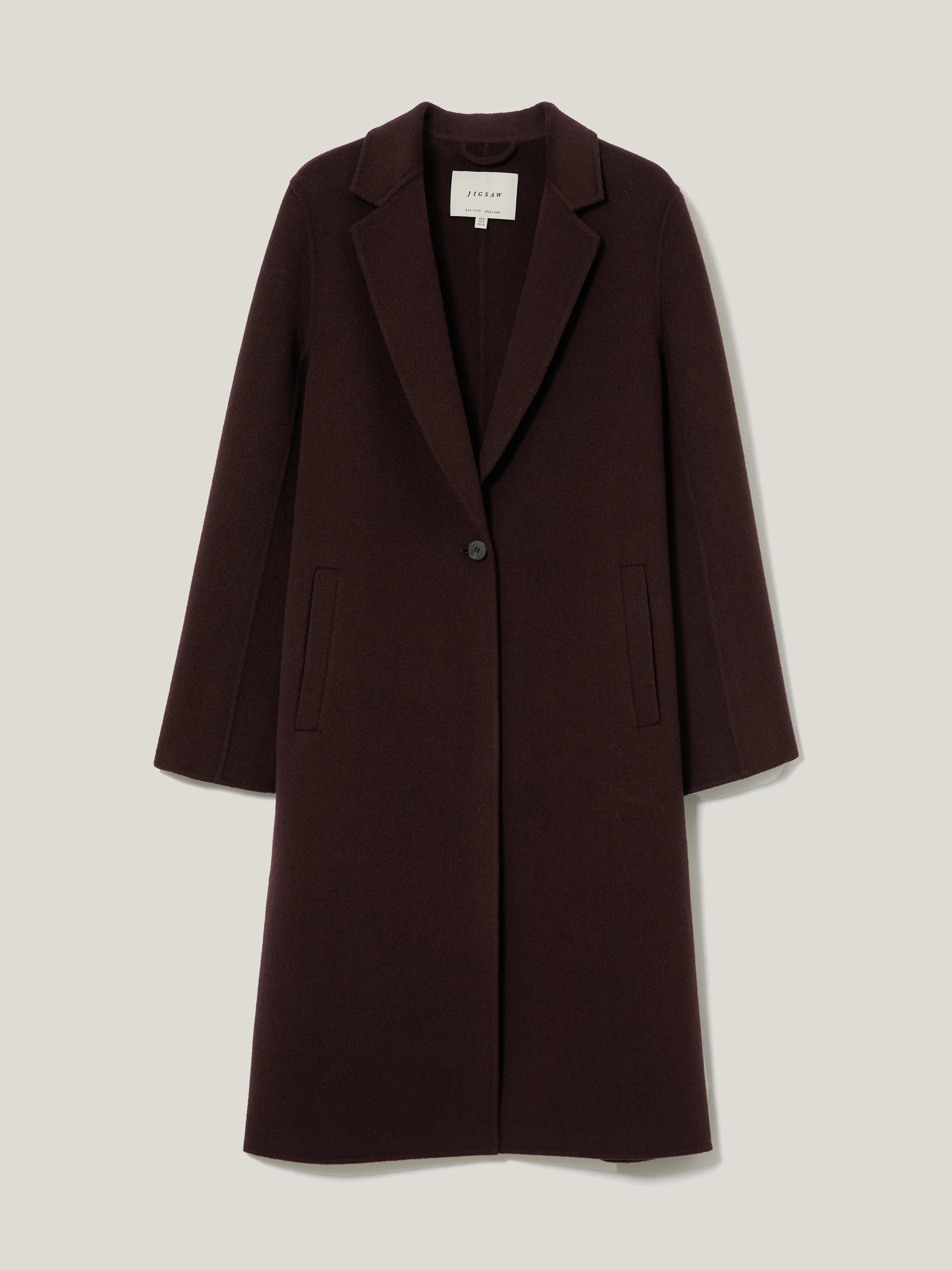 Double Faced Tailored Coat | Brown | Jigsaw (UK)