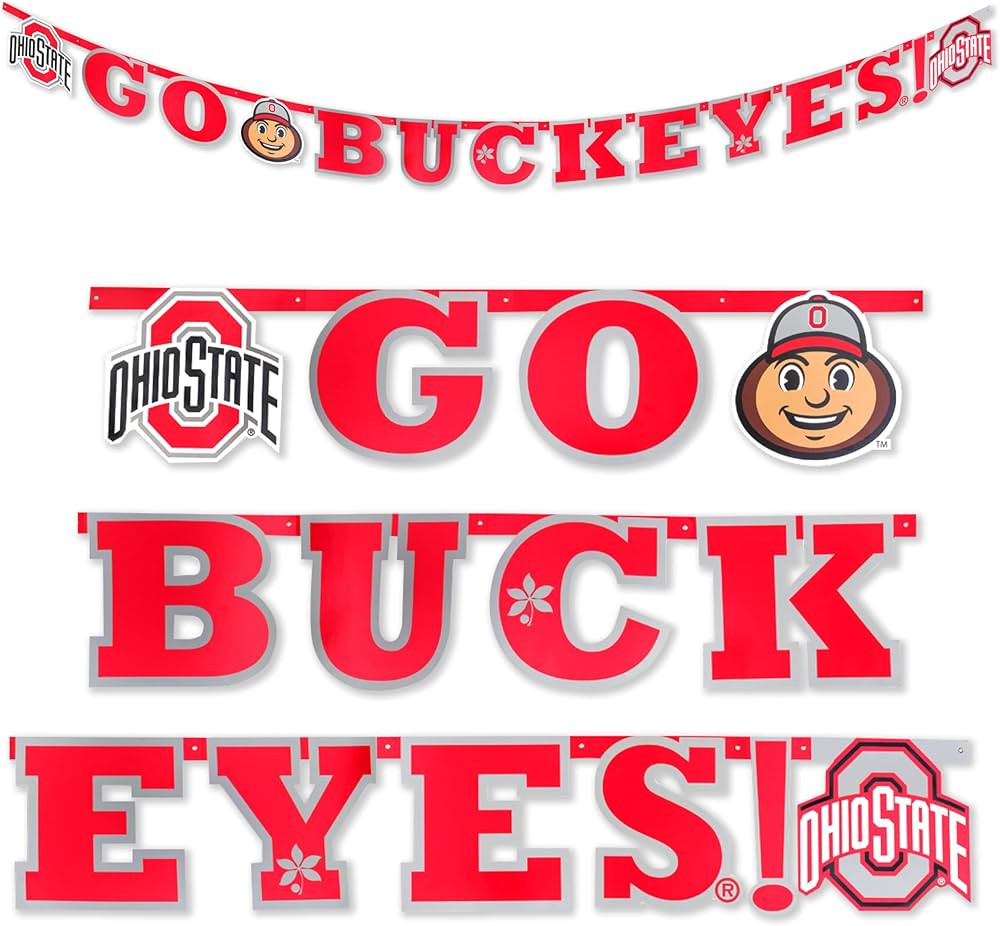 Ohio State-Go Buckeyes Banner! 8 ft. long banner, featuring Brutus, is great for Tailgating, Dorm... | Amazon (US)