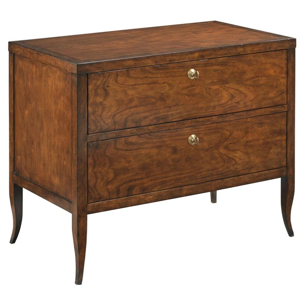 Sarah French Bordeaux Brown Wood Brass Pulls Dresser - Large | Kathy Kuo Home