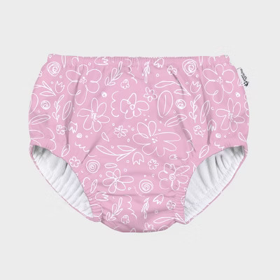green sprouts Baby Eco Pull-Up Floral Printed Reusable Swim Diaper - Pink 6M | Target
