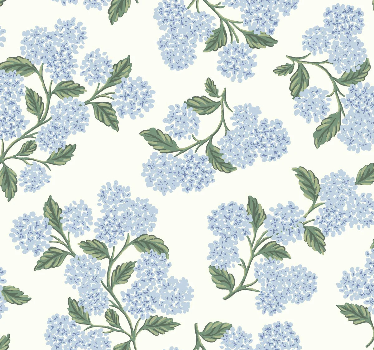 Rifle Paper Co. Hydrangea Blue/White Wallpaper | DecoratorsBest