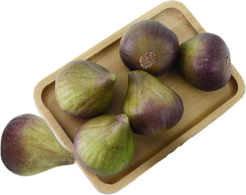 Emivery 6Pcs Artificial Fig Fruits, Lifelike Figs Simulation Fig for Decoration Realistic Fake Fi... | Amazon (US)