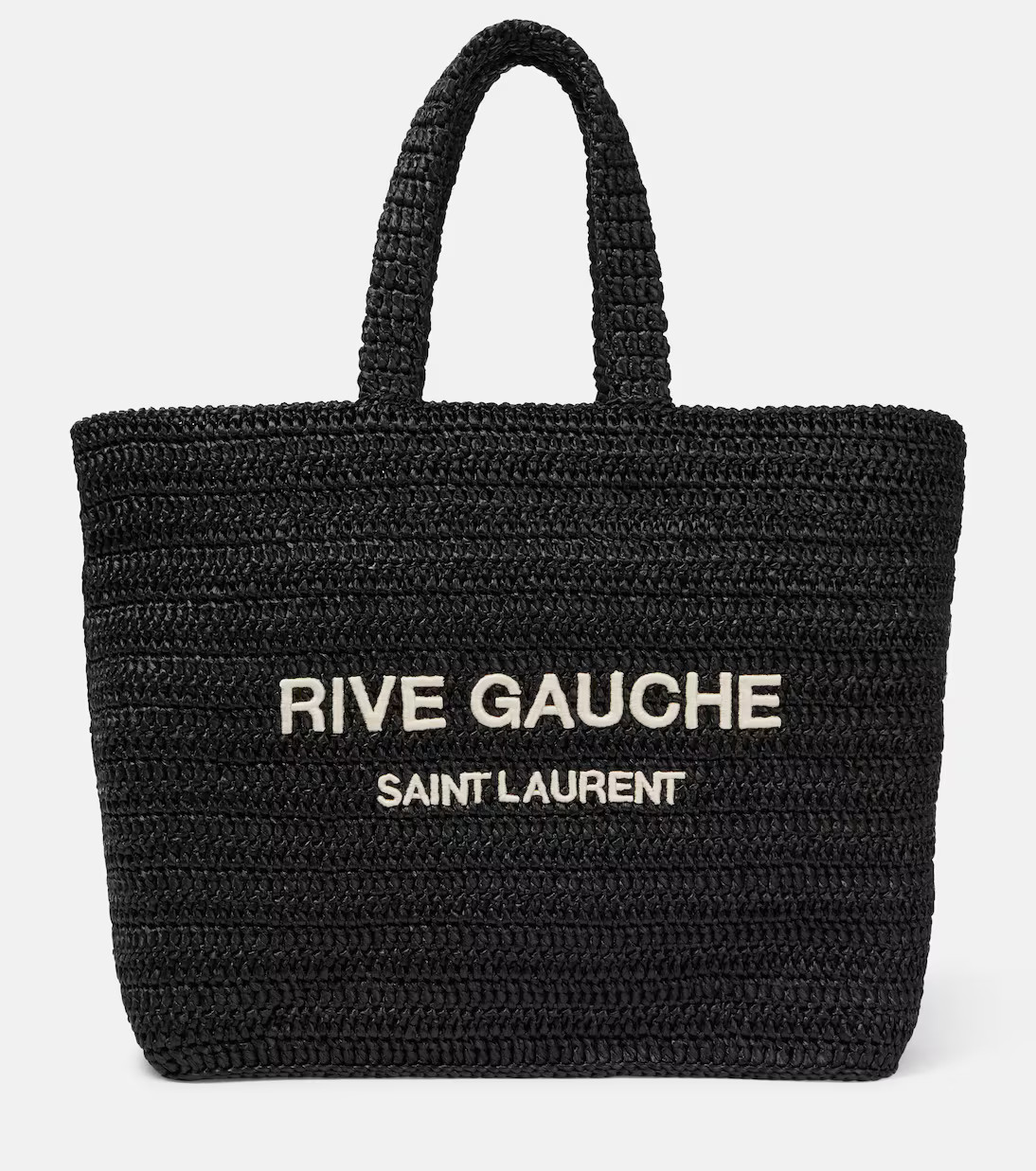 Rive Gauche Medium raffia tote bag | Mytheresa (UK)