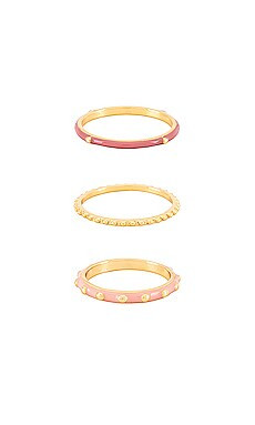 gorjana Amalfi Ring Set in Blush Mix from Revolve.com | Revolve Clothing (Global)