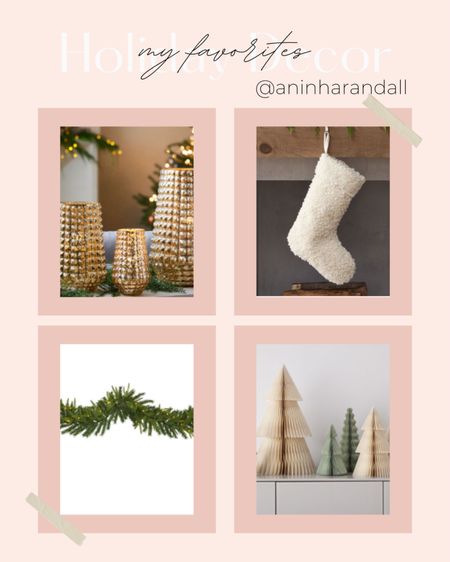 West elm Christmas picks, stockings, mercury glass, trees, garland 

#LTKSeasonal #LTKHoliday #LTKhome