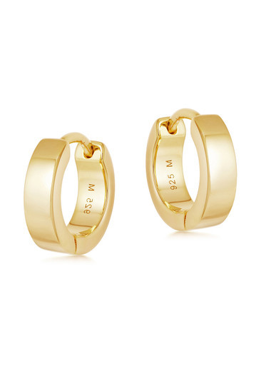 Chubby Huggies 18kt gold vermeil hoop earrings | Harvey Nichols
