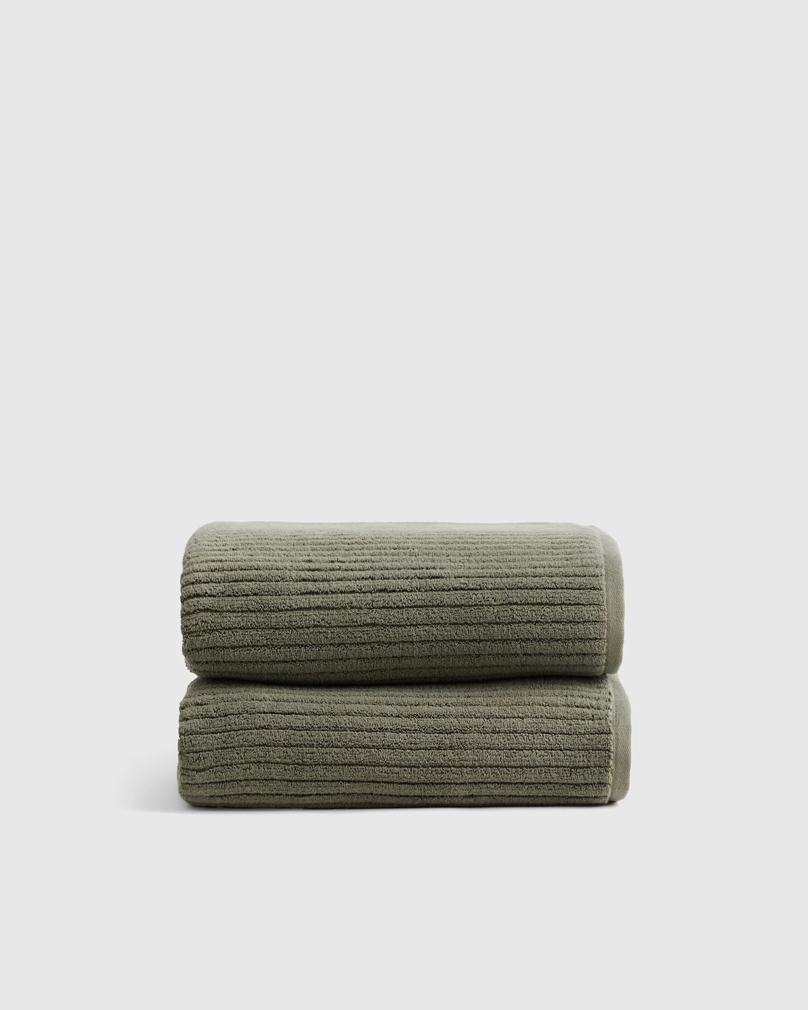 Quince Ribbed Organic Turkish Cotton Bath Towel in Bluestone | Quince