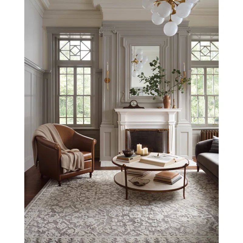 Magnolia Home by Joanna Gaines x Loloi Gigi Grey / Ivory Area Rug | Wayfair North America