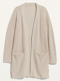 Textured Shaker-Stitch Long-Line Open-Front Sweater for Women | Old Navy (US)