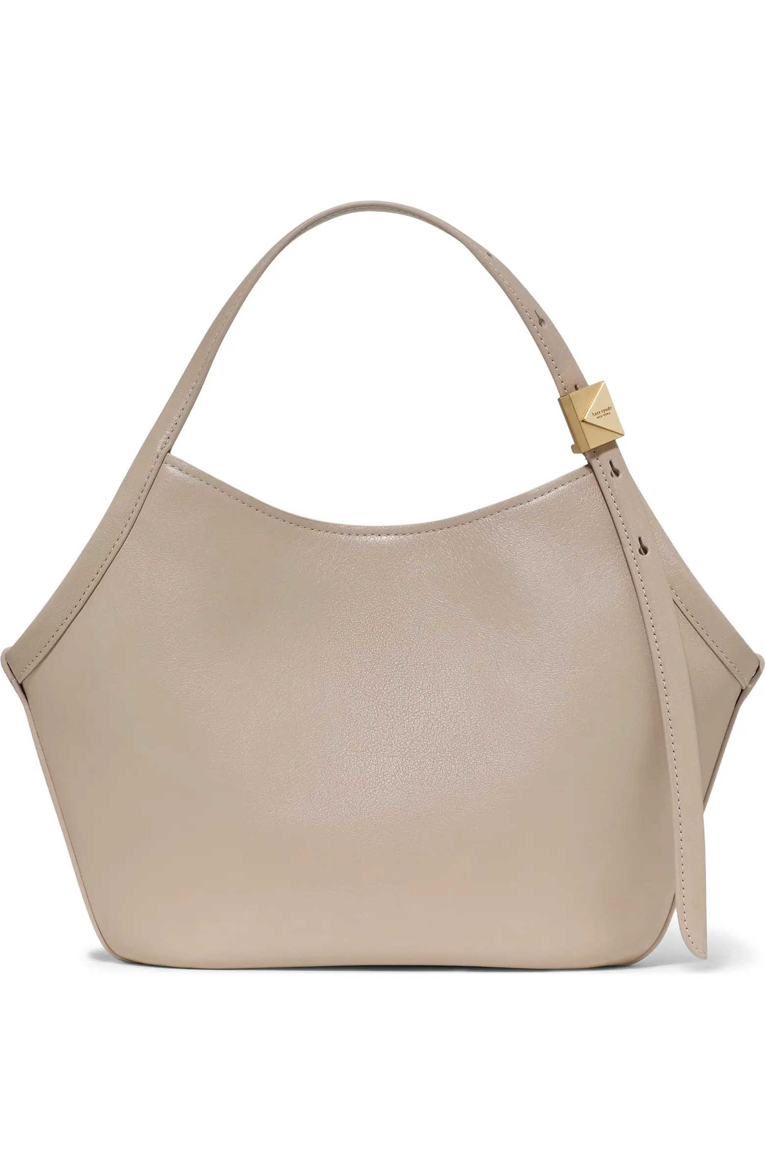 small deco fine grain leather tulip top handle bag | Nordstrom