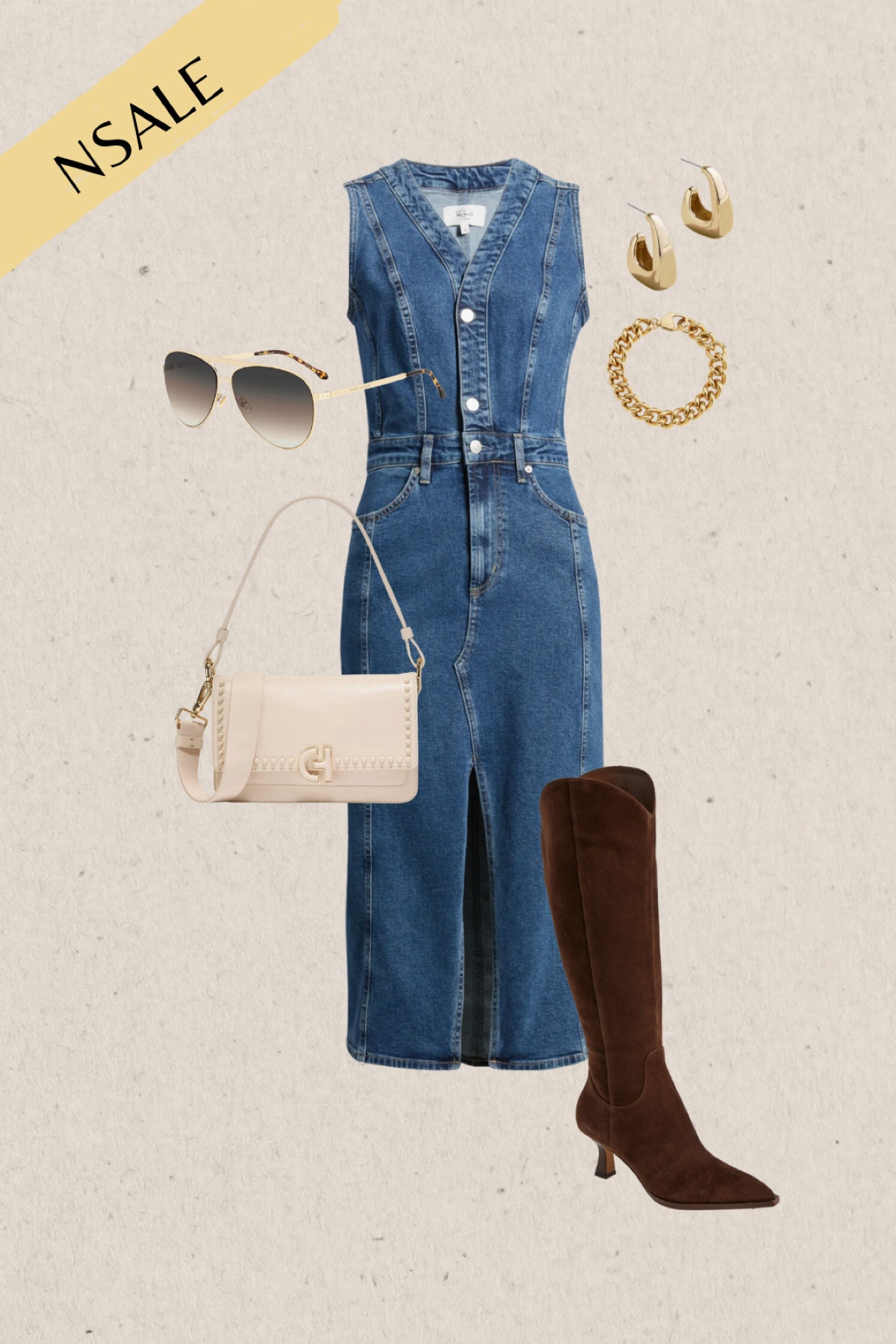 Denim dress, Nordstrom sale, nsale, suede boots, brown boots, 

#LTKxNSale #LTKSaleAlert #LTKFindsUnder100