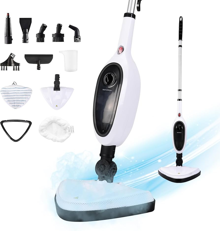 Steam Mop, REECOO Floor Steamers for Hardwood and Tile, 10-in-1 Detachable Multi-purpose Cleaning... | Amazon (US)