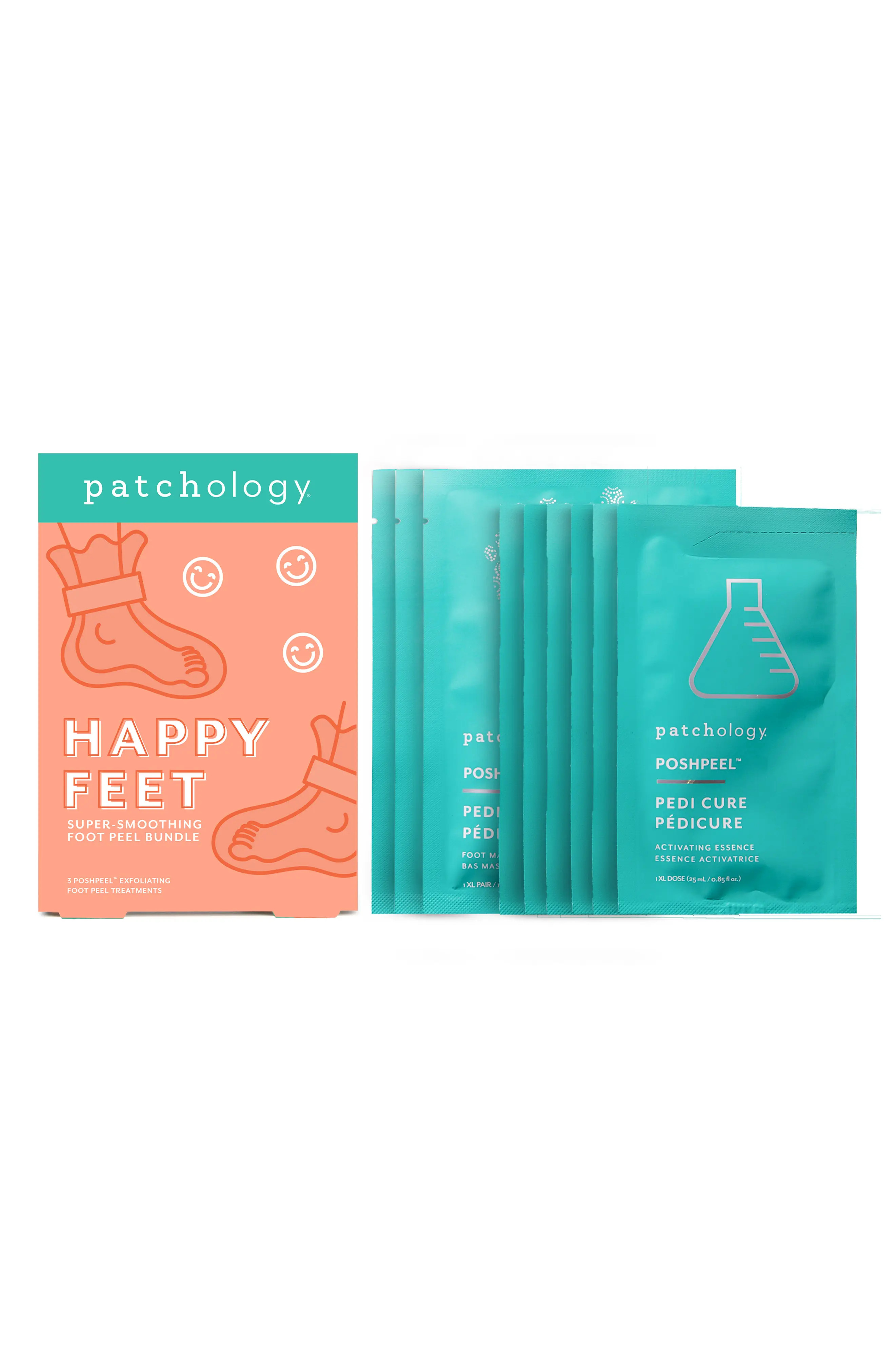 Patchology Happy Feet Super Smoothing Foot Mask Set $66 Value (Women) | Nordstrom | Nordstrom